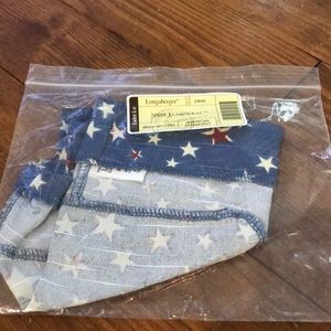 Longaberger Blue Star Fabric Liner